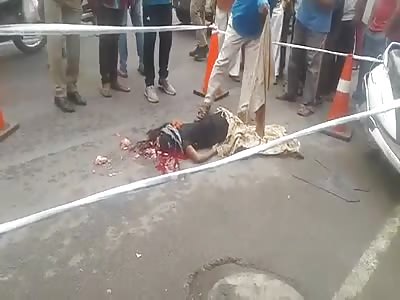 Man Head Crushed By Truck