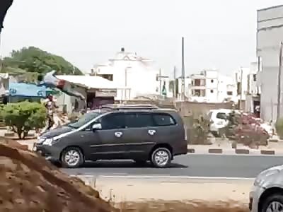 Man hit by car while running across street 