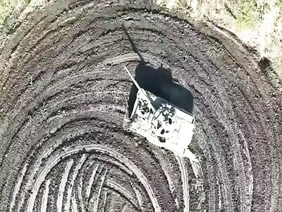 Russian Cockroach Joins His Dead Tank