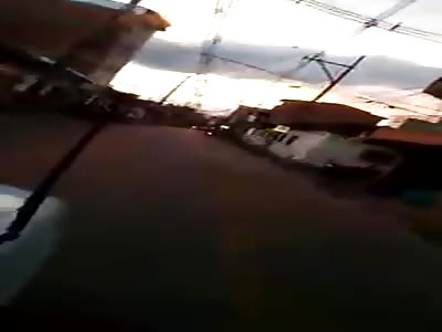 shocking  Strong   images man is almost lynched for pitting dog with motorbike