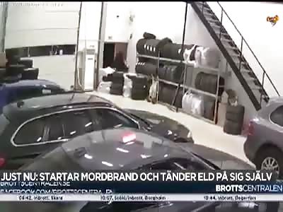 A pyromaniac having fun