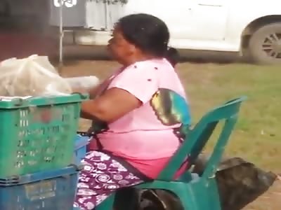 *Woman attacked by flies*