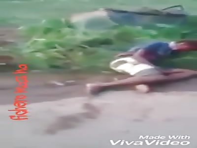 Two thieves after being hit