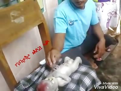 Corpse of a minor who died drowned