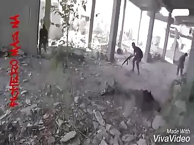 Syrian Soldier Takes Sniper Round To Spine During Fight For Jobar