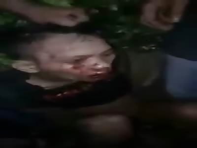 Thief beaten and stripped