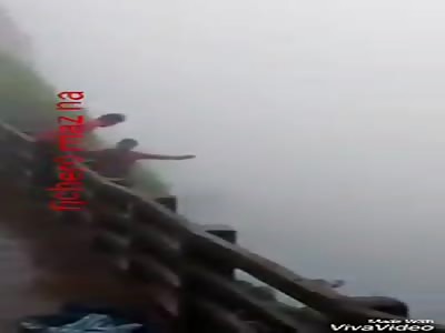 Two drunks fall down the ravine