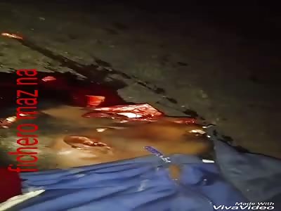 Man with crushed head