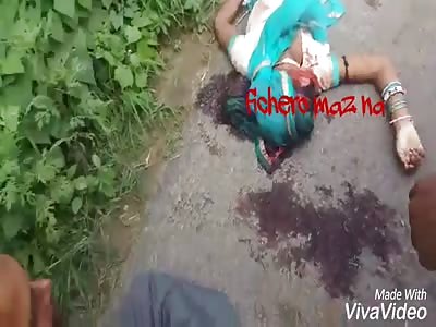 Mother and son with crushed head