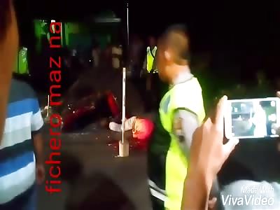 His face is shattered on the pavement