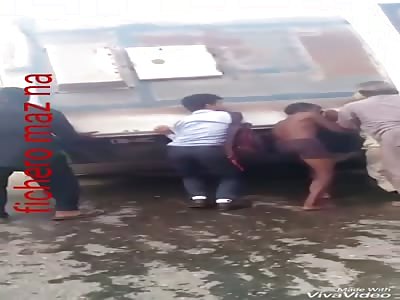 Woman rescued from crushed dying