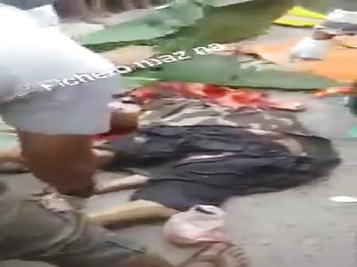 dead in strange yoga position