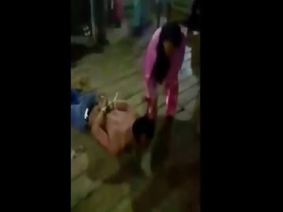 MAN IS HIT BY HIS WIFE FOR INFIEL