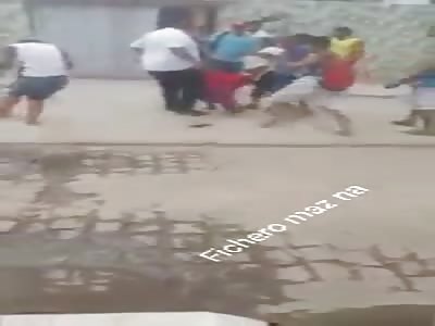 thief captured and beaten