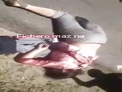 woman demonstrates her flexibility