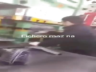 man accident with hand trapped