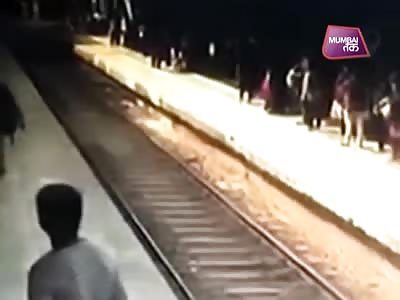 MAN HITS AT THE TRAIN STEP
