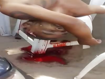 Man in Bizarre Position after Murder