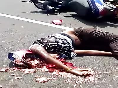 Poor Girl Head Crushed and his Brains Scattered Yards from his Head 