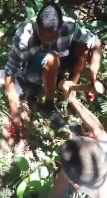 Guy fingers chopped Off By Drug Dealer with axe blows  