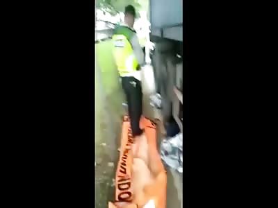 MAN CRUSHED BY TRUCK