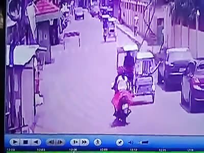 Sad, Little Girl Crushed by a Car