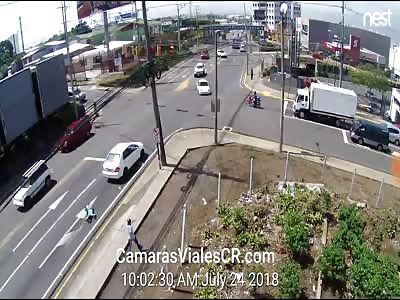 Women brutally struck by Bus 