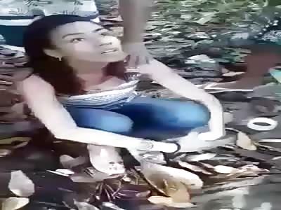 Scared Girl Punished in the Brazilian Favela 