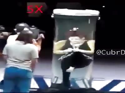 WOMAN DIES AT TRYING TO TRICK