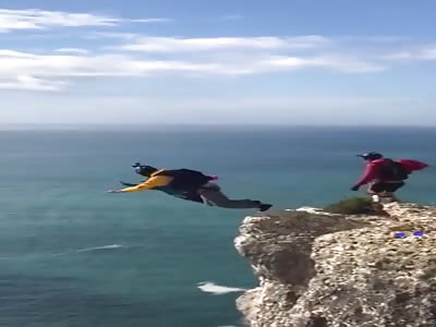 Base jumper's parachute doesn't open