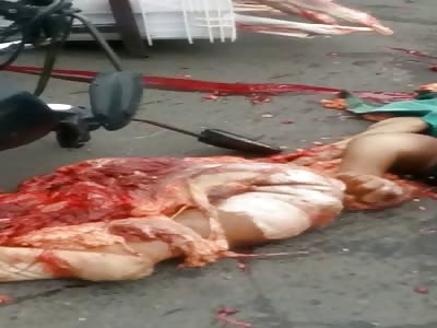 Guy Gets Squashed by Truck(Better Version)