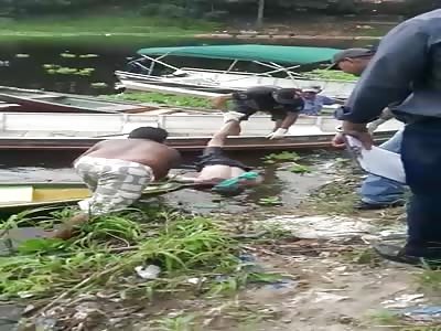 Body floating in water