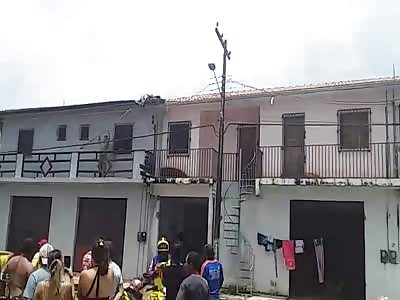 Worker Fall From Second Floor after Being Electrocuted