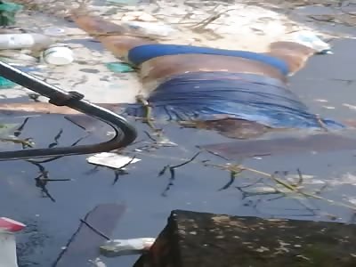 Body floating in water