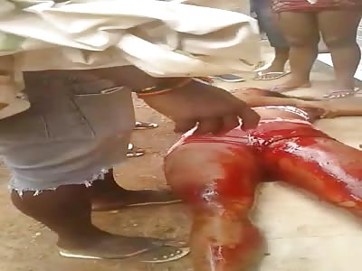 POOL OF BLOOD: WOMAN WAS STABBED TO DEATH 