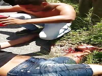 Horrific accident with man