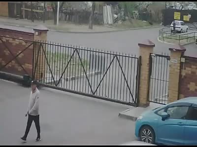 Distracted Kid Run Over TWICE