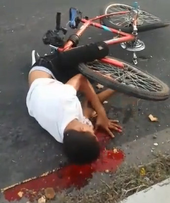 Stellar End Scene of a Dying Cyclist