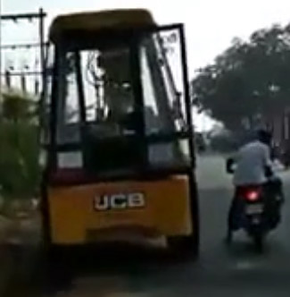 Never Stand Close to the Working Excavator