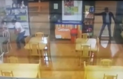 Brutal Four Shot Execution in Store