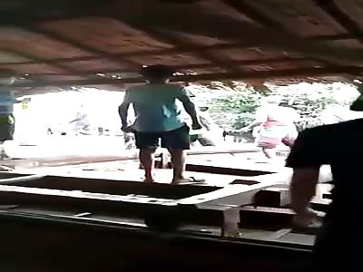 brutal fight in village