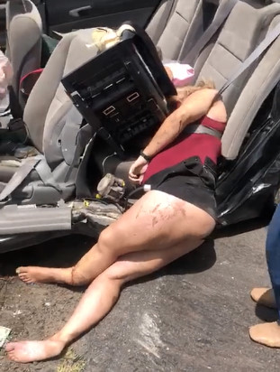 Calamity Strikes a Whole Family in a Car