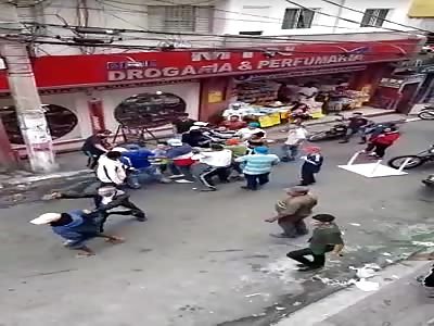  WTF !! Man attacked with sticks