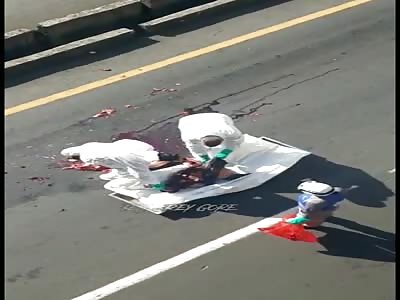 ACCIDENT IN ROAD LEAVES IRRECONOCIBLE BODY