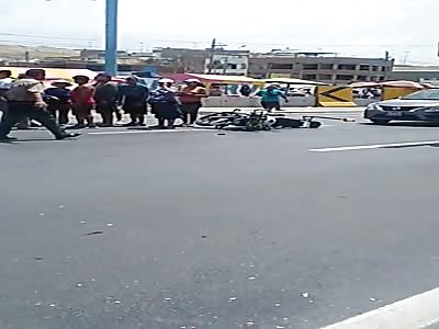 Motorcycle Cop Kissing the Pavement