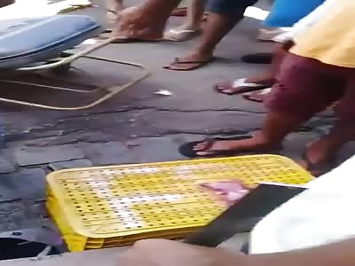 MAN WITH SERIOUS WOUND IN THE HEAD