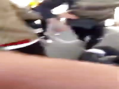 Young man beaten by group.