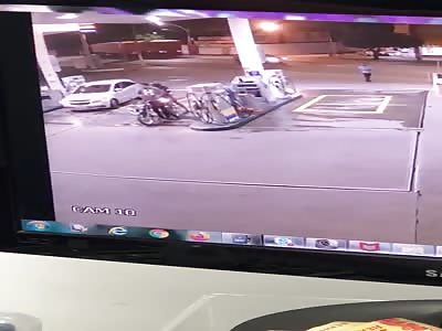 He Robbed the Wrong Gas Station...