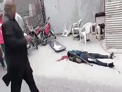 Dead assassins on the floor