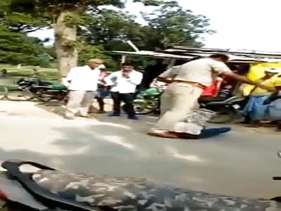 Policemen Punish Black Man